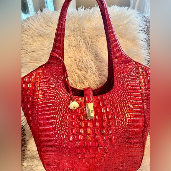 Brahmin Carla- Red Dragon Melbourne handbag used just once. Like brand new. - Picture 1 of 7
